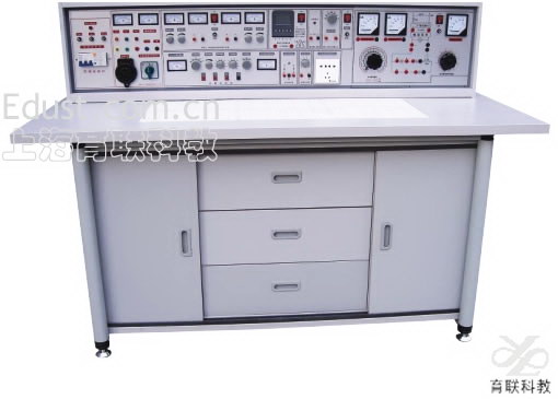 YLS-7450型通用电工、电子、电拖(带直流电机)实验 与电工、电子、电拖技能实训考核实验室成套设备 通用电工、电子、电拖(带直流电机产品特点: 上海育联科教设备有限公司生产的电工、电子、电拖实验与电工、电子、电拖实训与考核有机的结合,做到资源共享一室多用,减少实验实训指导教师和教室。实验项目包括电工学、电工 原理、电子技术、电力拖动、电气控制、继电控制等课程,可完成交直流、振荡、磁场电路、运算放大器、整流电路、交直流放大电路、数字逻辑电路、电气控制等电路实验。采用德国职业教育先进的实验方法;利用九孔通